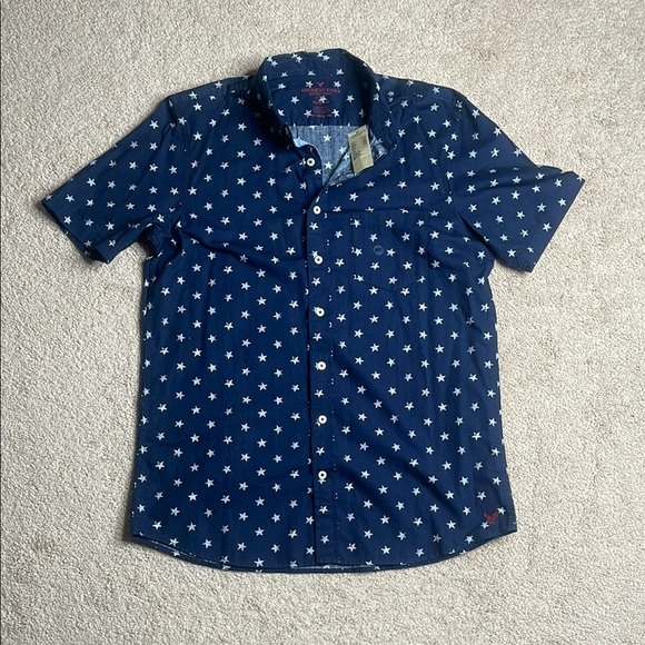 American Eagle Outfitters Blue and White Casual Button Down Shirt - Picture 1 of 3